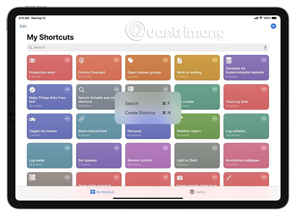 View mode "My Shortcuts"
