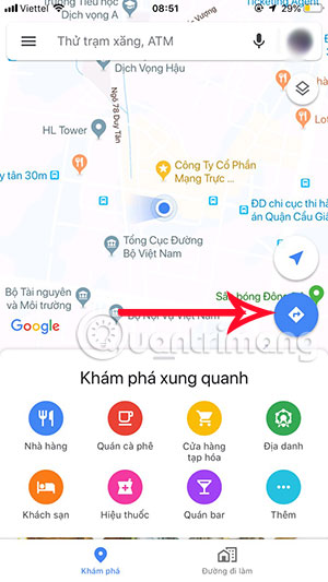 Tính năng chỉ đường Google maps