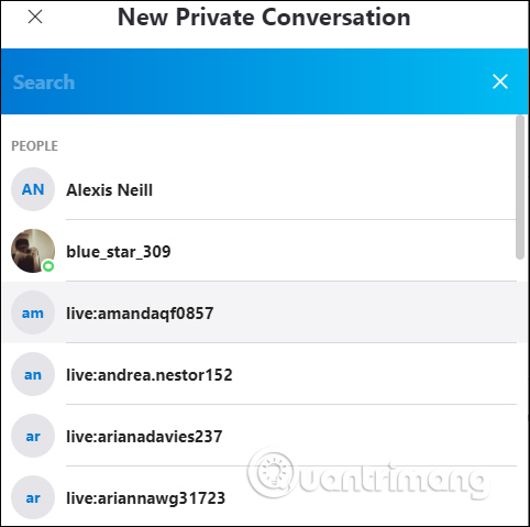 Danh sách bạn bè