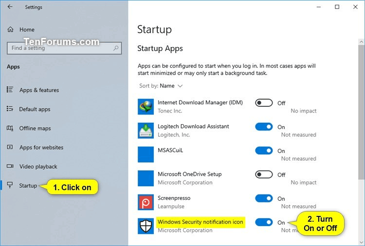 Cách ẩn hoặc hiện icon Windows Security trên Taskbar Windows 10