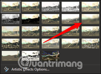 Chọn Artistic Effects Options