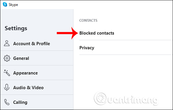 Danh sách bị chặn