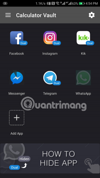 Ngụy trang các ứng dụng dưới dạng công cụ tính toán