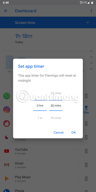 Với Digital Wellbeing, bạn có thể thiết lập giới hạn ứng dụng