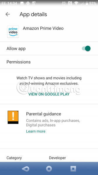 Bạn có thể muốn hạn chế quyền truy cập vào Amazon Prime Video