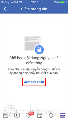 Chỉnh nội dung nhìn thấy