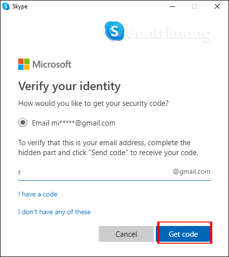 Nhập email đăng ký