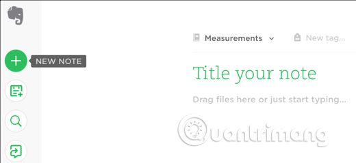 Tạo ghi chú trong Evernote