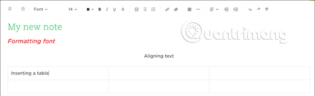 Các tính năng nổi bật của Evernote