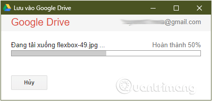 Các tập tin tải xuống sẽ nằm trực tiếp trên tài khoản Drive