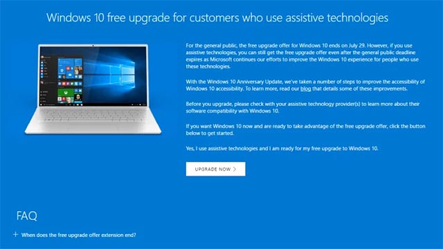 Microsoft đã áp dụng mọi biện pháp để khuyến khích người dùng cập nhật lên Windows 10