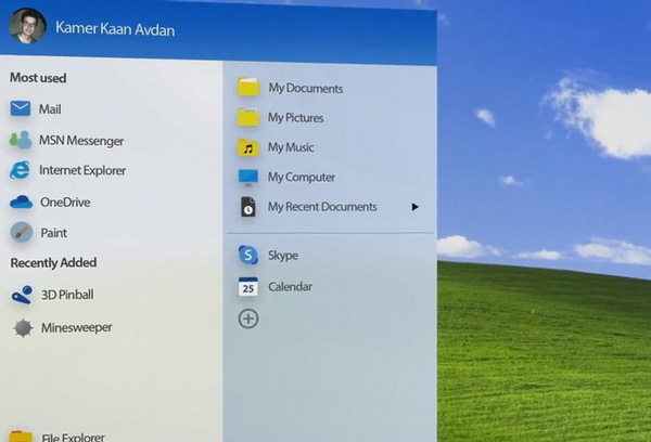 Start Menu Windows XP theo phong cách 2019.