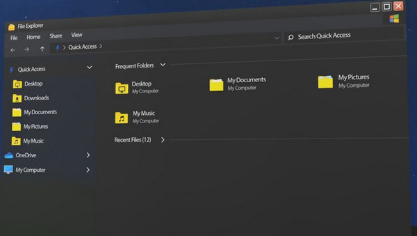 Giao diện File Explorer mới.