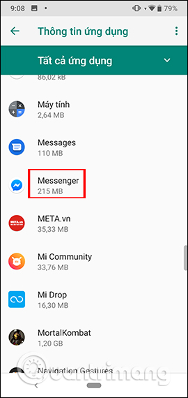Ứng dụng Messenger Android
