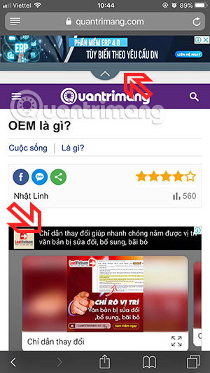 Trước khi sử dụng AdGuard chặn quảng cáo Safari