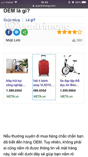 Sau khi sử dụng AdGuard chặn quảng cáo Safari