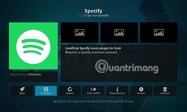 Cách cấu hình add-on Spotify cho Kodi