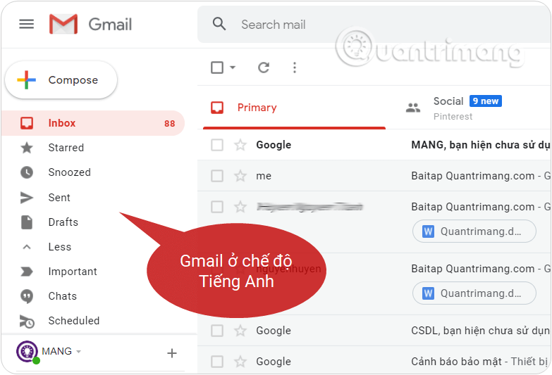 Hướng dẫn chuyển sang ngôn ngữ tiếng Việt cho Gmail