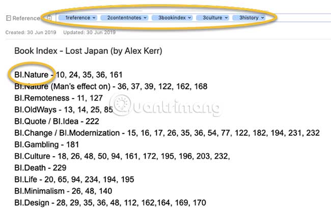 Lưu và gắn thẻ các chỉ mục trong Evernote