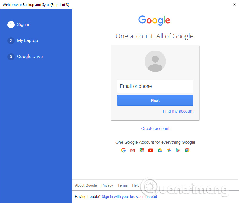 Google's Backup and Sync