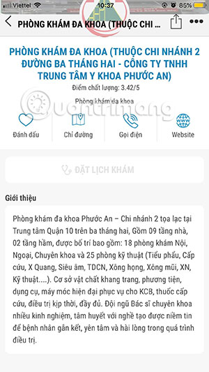 Thông tin phòng khám, bệnh viện chữa bệnh