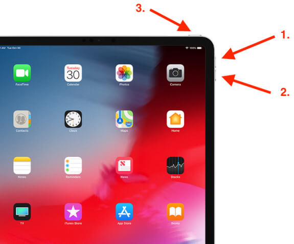 Restart iPad có nút Home bị treo