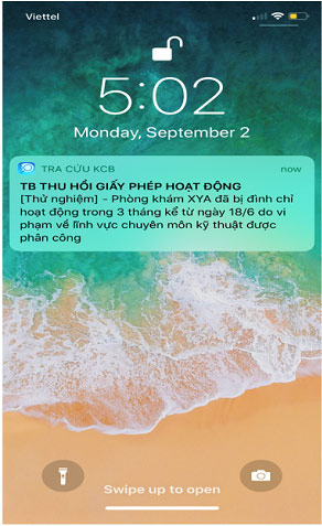 Thông báo cần lưu ý của ngành y tế 1