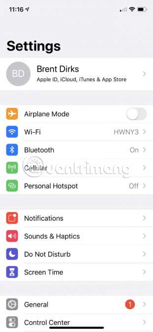 Reset lại cài đặt mạng iPhone