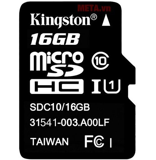 thẻ nhớ 16gb micro sdhc kingston class 10