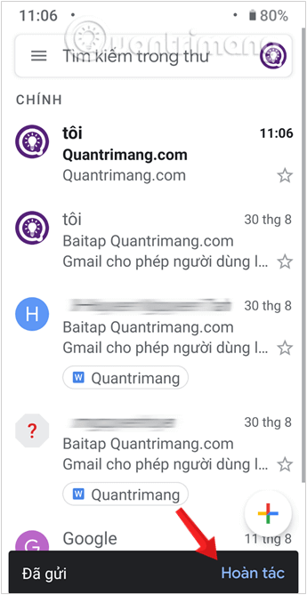 Cách Thu Hồi Email Đã Gửi Trong Gmail - Quantrimang.Com