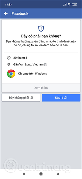 Xác nhận thiết bị