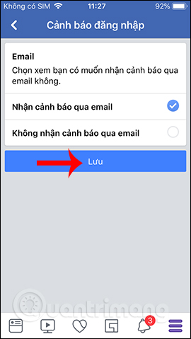 Bật thông báo trên Email