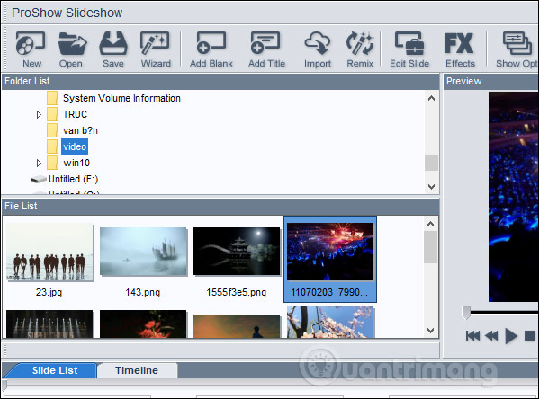 Cách làm video từ ảnh với Proshow Gold