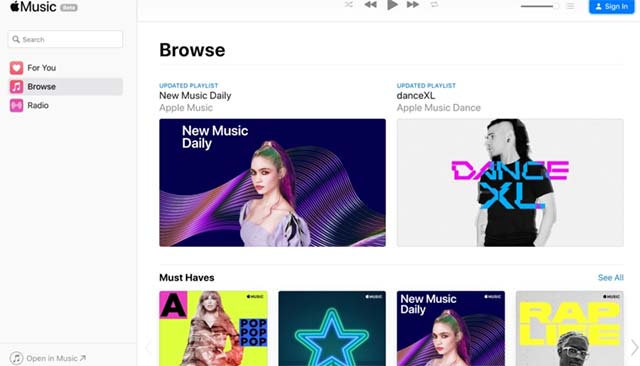 Người dùng hiện Apple Music đã có thể phát trực tiếp nhạc từ trình duyệt trên máy tính hoặc điện thoại