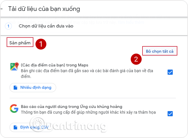 Chọn dữ liệu đưa vào là Mail