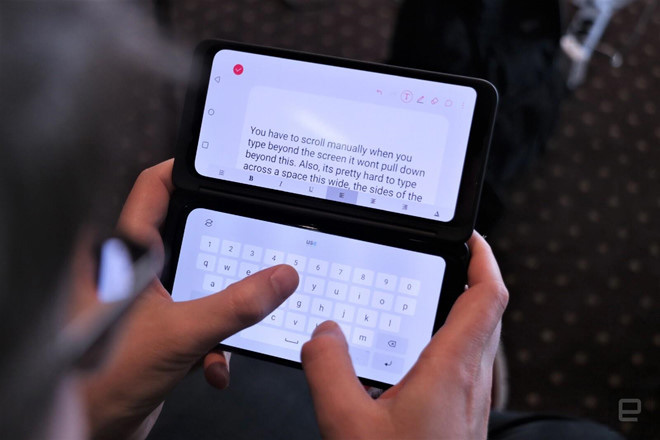 Màn hình phụ có thể trở thành bàn phím ảo