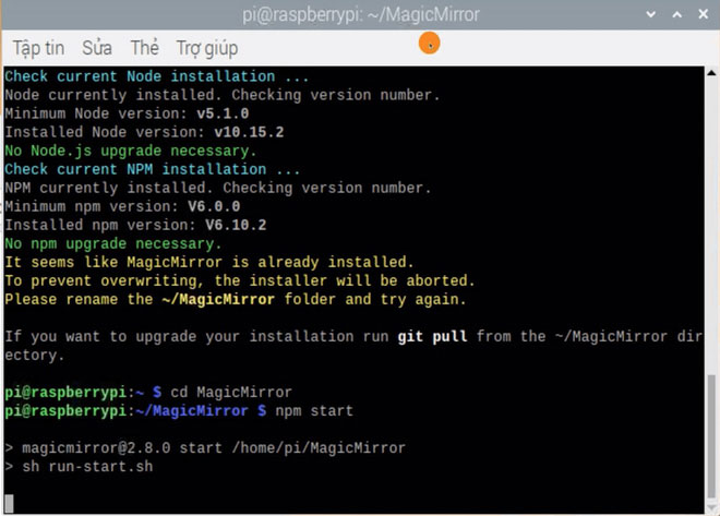 Khởi chạy gương thông minh