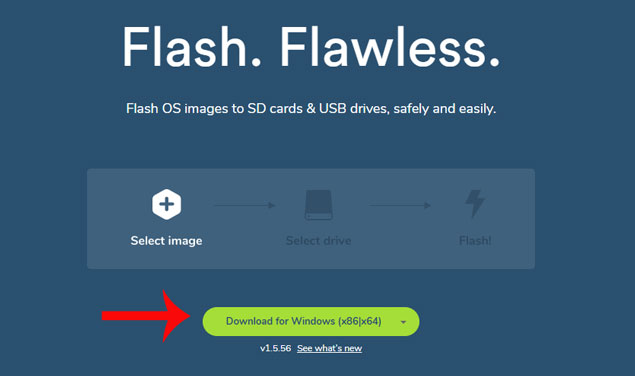 Tải về phần mềm Etcher