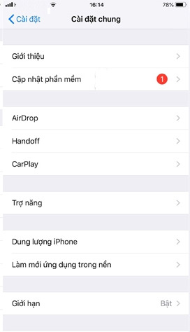 Cập nhật phần mềm