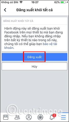 Đồng ý Đăng xuất