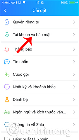 Tài khoản và bảo mật