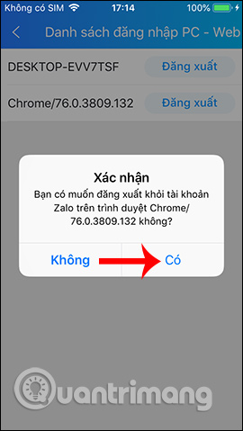 Đồng ý đăng xuất