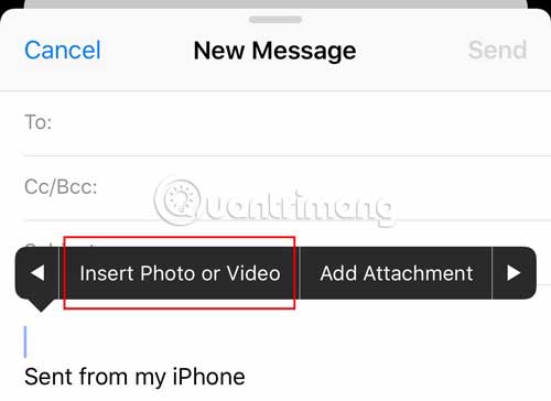 Select “Insert Photo or Video”