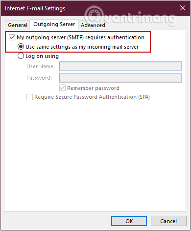 Thiết lập xong các thông số rồi đóng cửa sổ hộp thoại Email Settings