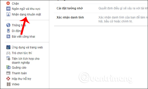 Mục Nhận dạng khuôn mặt Facebook 