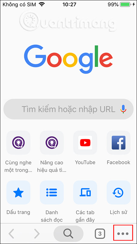 Google Chrome on iPhone