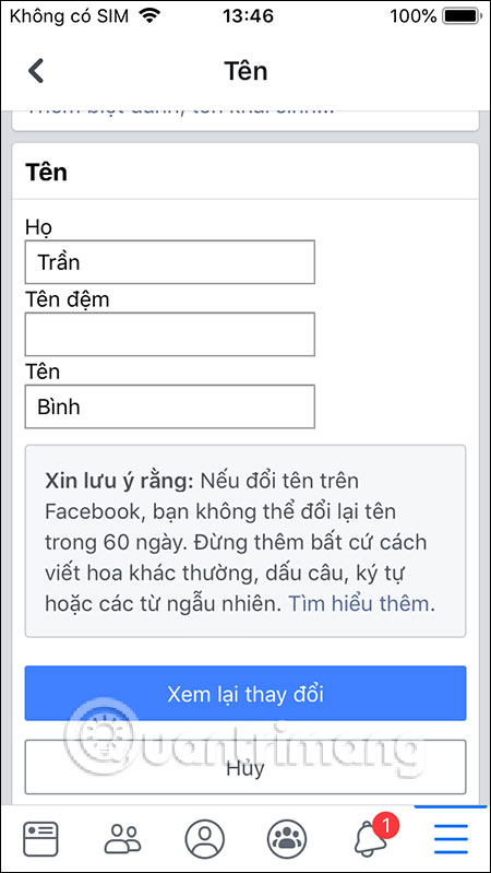 Cách đổi tên Facebook trên điện thoại - Ảnh minh hoạ 5