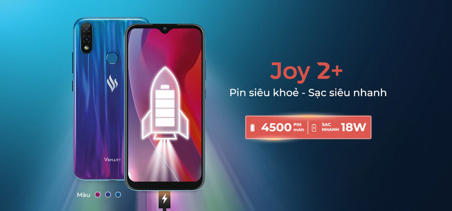 Điểm đáng chú ý nhất trên Joy 2 Plus là viên pin có dung lượng 4500mAh