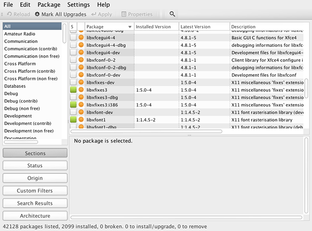 Ứng dụng Synaptic Package Manager