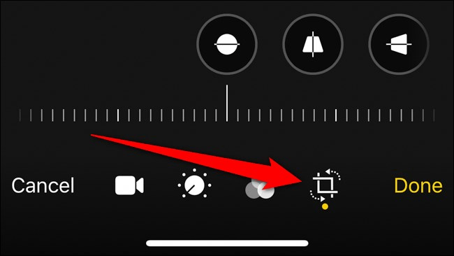 Chạm vào nút cắt